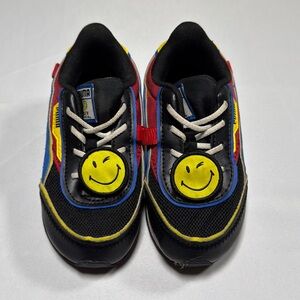 Puma Kids' Black, Blue, and Red Sneakers